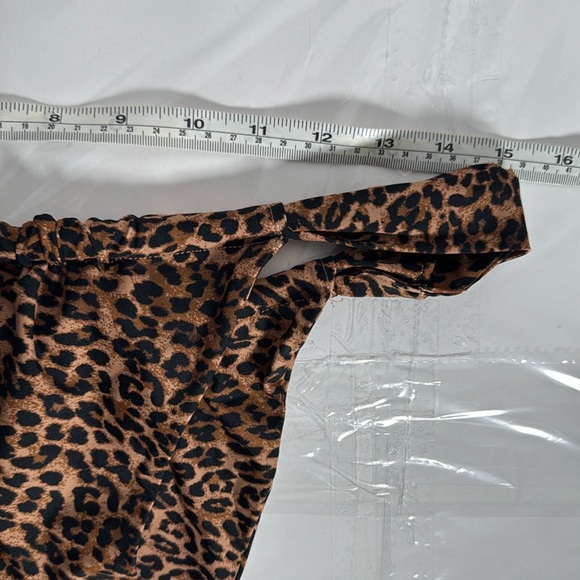Stone Fox Swim | Bijou Bikini Bottom Cheetah Print Cheeky thong Size XL - Picture 3 of 7